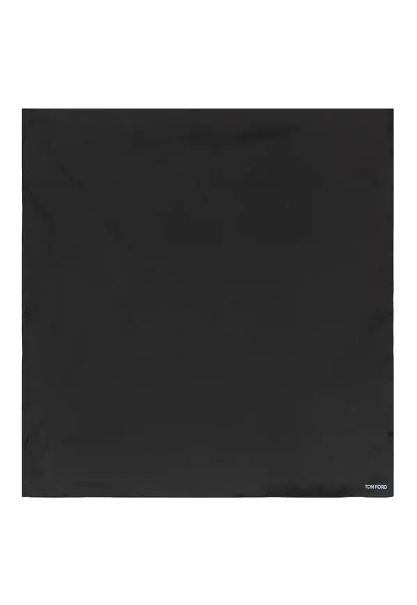 TOM FORD silk pocket square scarf - Svart