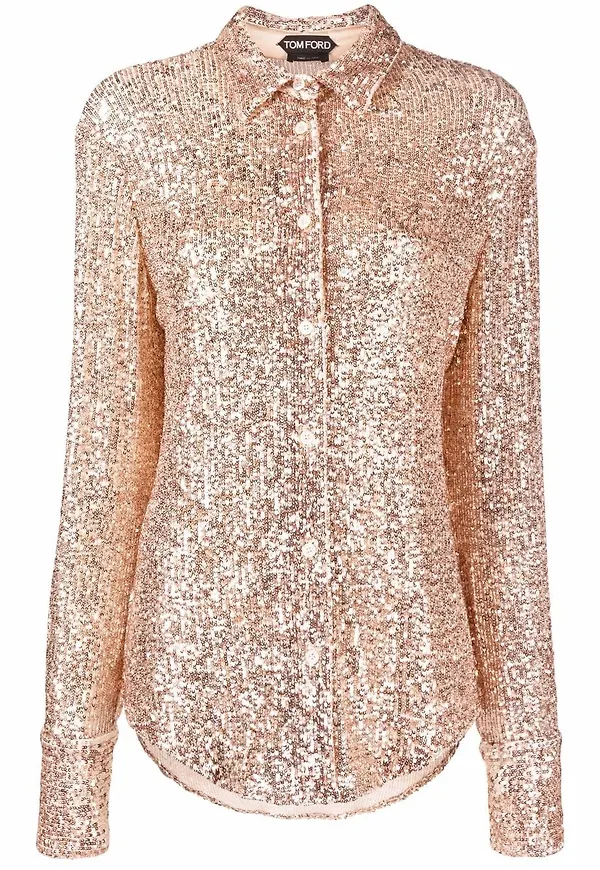 TOM FORD skjorta med paljetter - Rosa