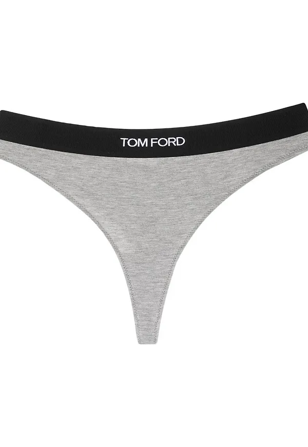 TOM FORD stringtrosor med logotypband - Grå