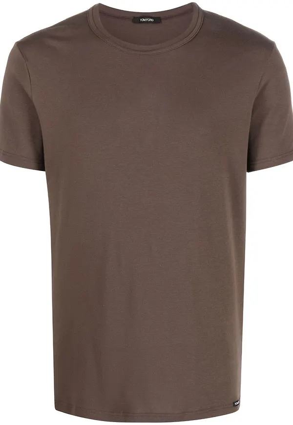TOM FORD t-shirt med rundad hals - Brun