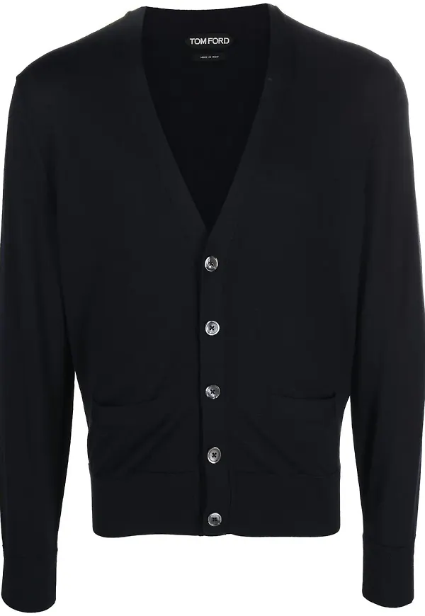 TOM FORD v-ringad kofta - Blå
