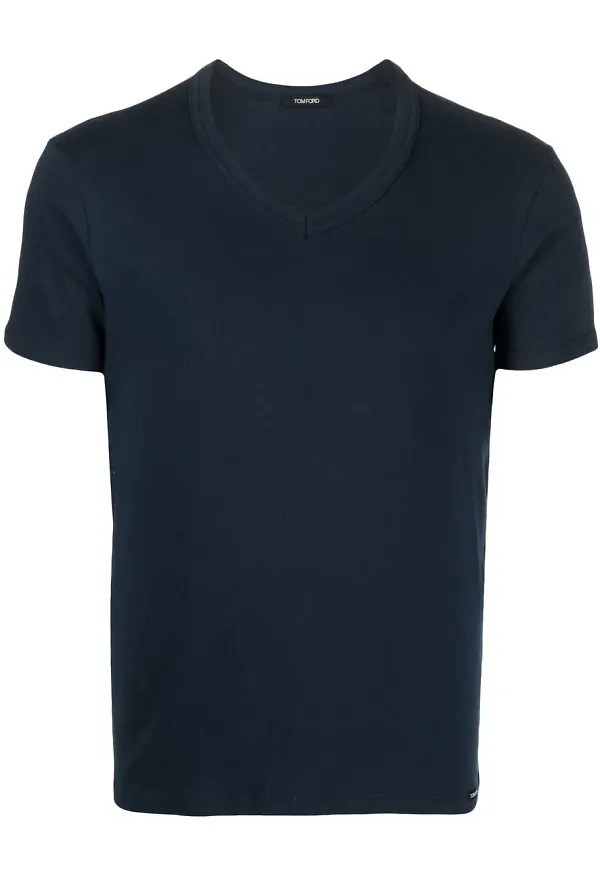 TOM FORD v-ringad t-shirt - Blå