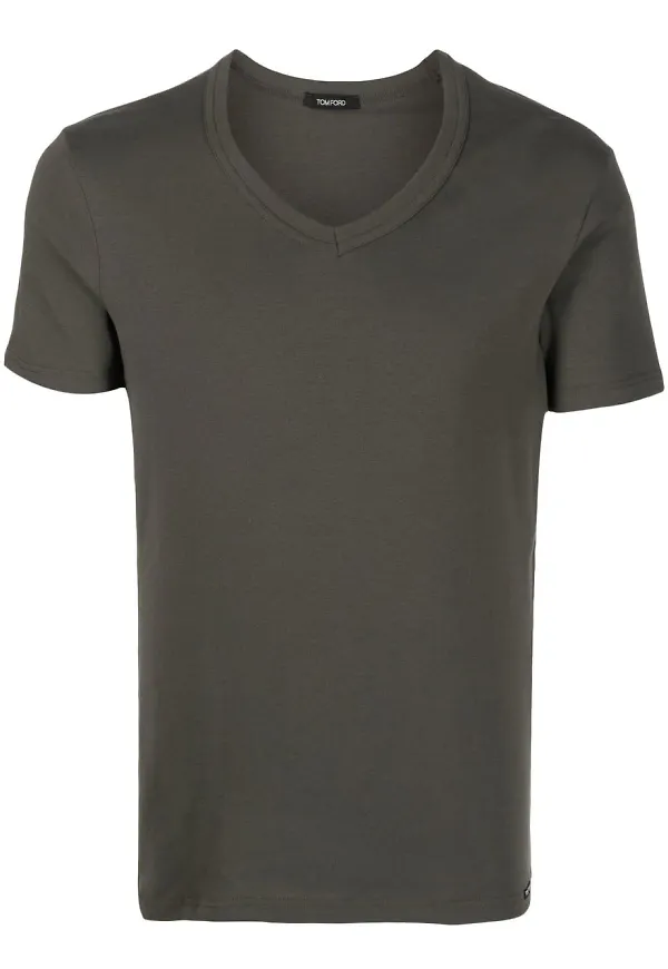 TOM FORD v-ringad t-shirt - Grön