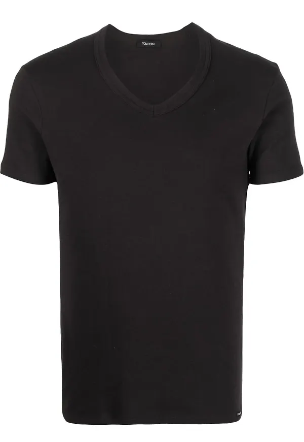 TOM FORD v-ringad t-shirt - Svart