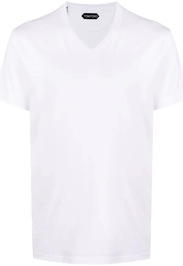 TOM FORD v-ringad t-shirt - Vit