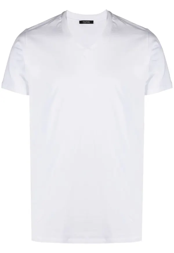 TOM FORD v-ringad t-shirt - Vit