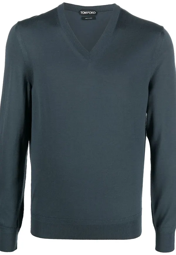 TOM FORD v-ringad tröja - Blå