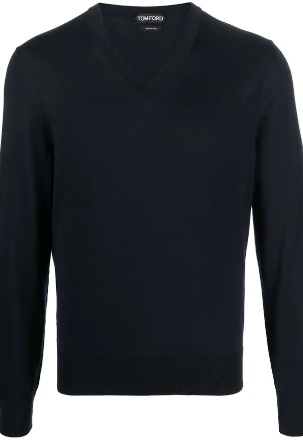 TOM FORD v-ringad tröja - Blå