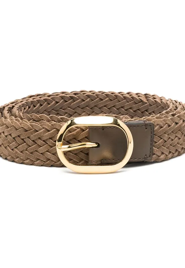 TOM FORD woven leather belt - Brun