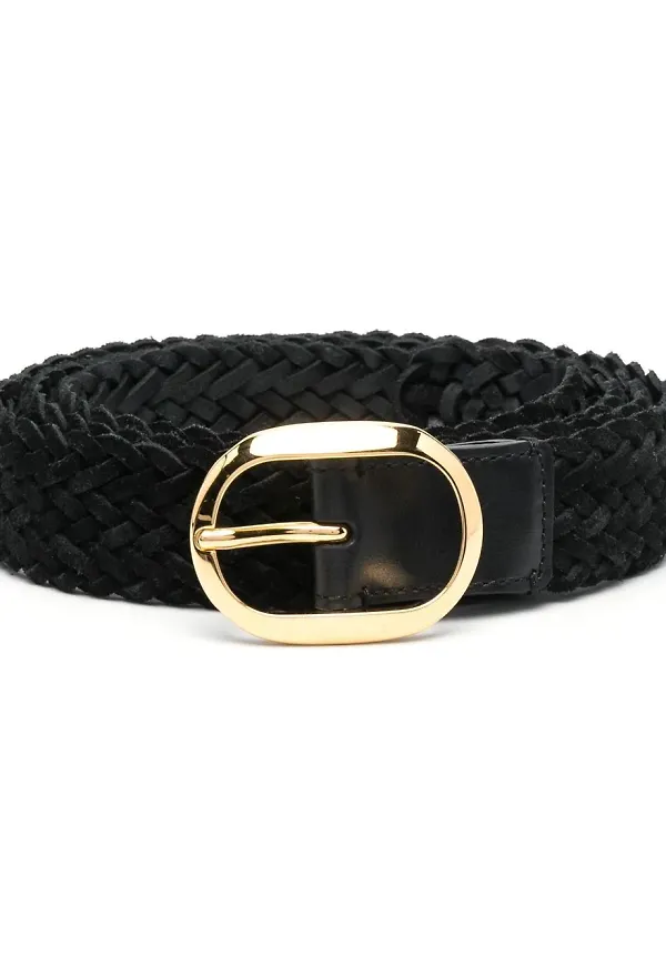 TOM FORD woven suede belt - Svart