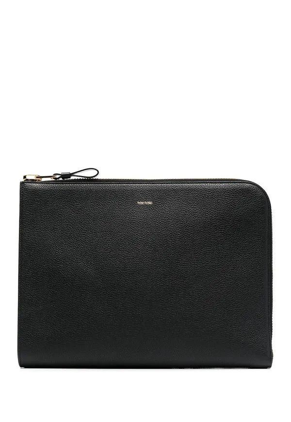 TOM FORD zip-around leather case - Svart