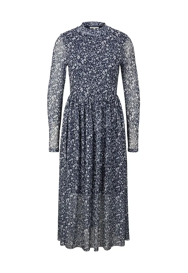 TOM TAILOR DENIM Klänning marinblå / vit