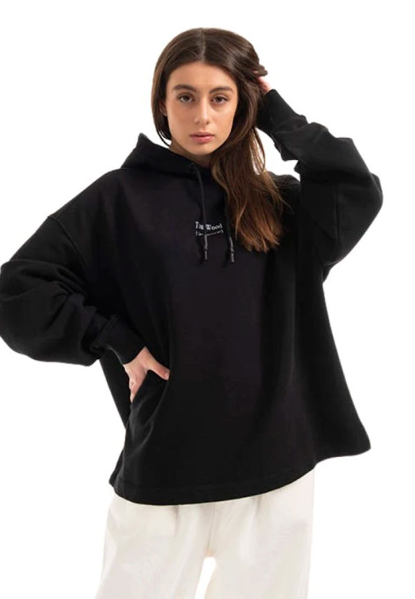 Tom Wood Hoodie Gallia Svart, Dam