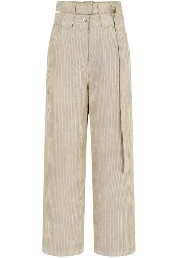 TOMBOY manchesterbyxor med pressveck - Neutral