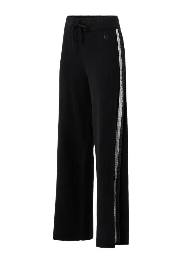 Tommy Hilfiger - Byxor TH Flex Wide Leg Pant - Svart
