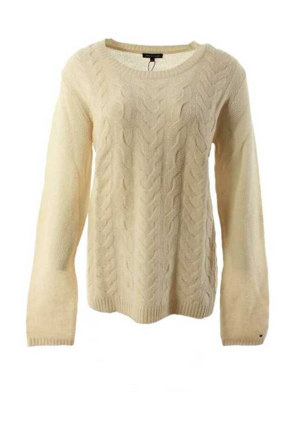 Tommy Hilfiger - Stickade tröjor & koftor - Beige - Dam - Storlek: 2XL