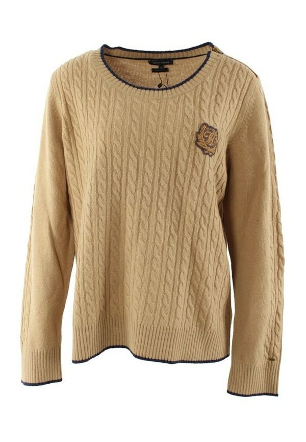 Tommy Hilfiger - Stickade tröjor & koftor - Beige - Dam - Storlek: 2Xl,Xl