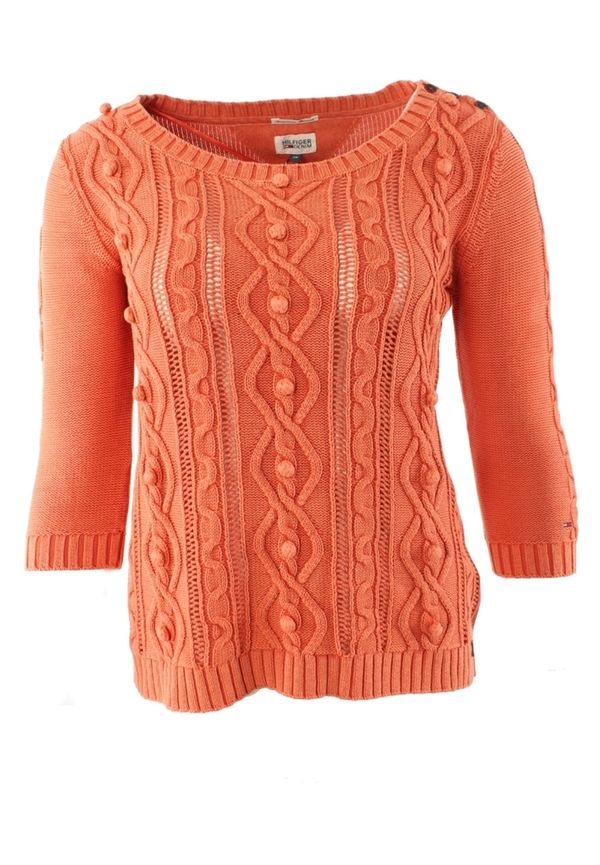 Tommy Hilfiger - Stickade tröjor & koftor - Orange - Dam - Storlek: S,Xs