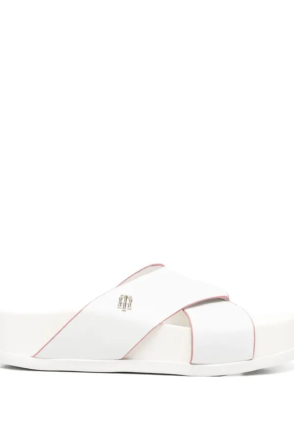Tommy Hilfiger 30 mm platåsandaler - Vit