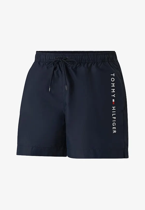 Tommy Hilfiger - Badshorts Medium Drawstring - Blå