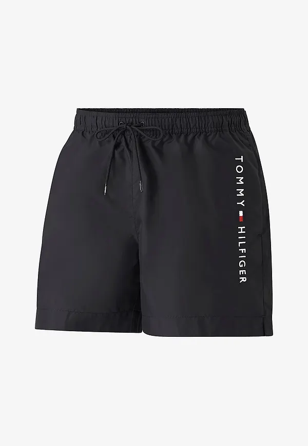 Tommy Hilfiger - Badshorts Medium Drawstring - Svart