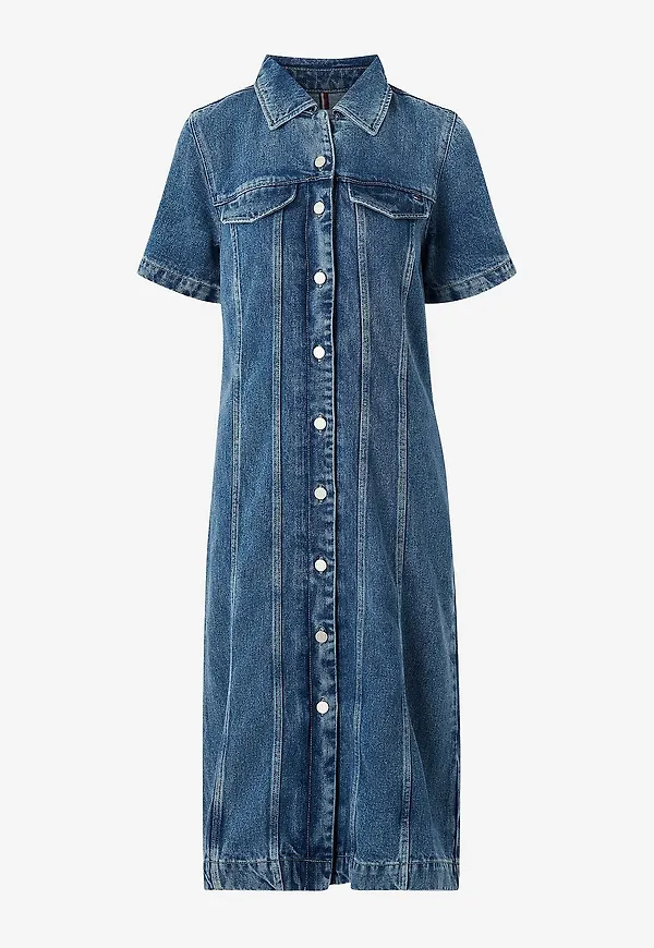 Tommy Hilfiger - Jeansklänning Dnm Lana Midi - Blå
