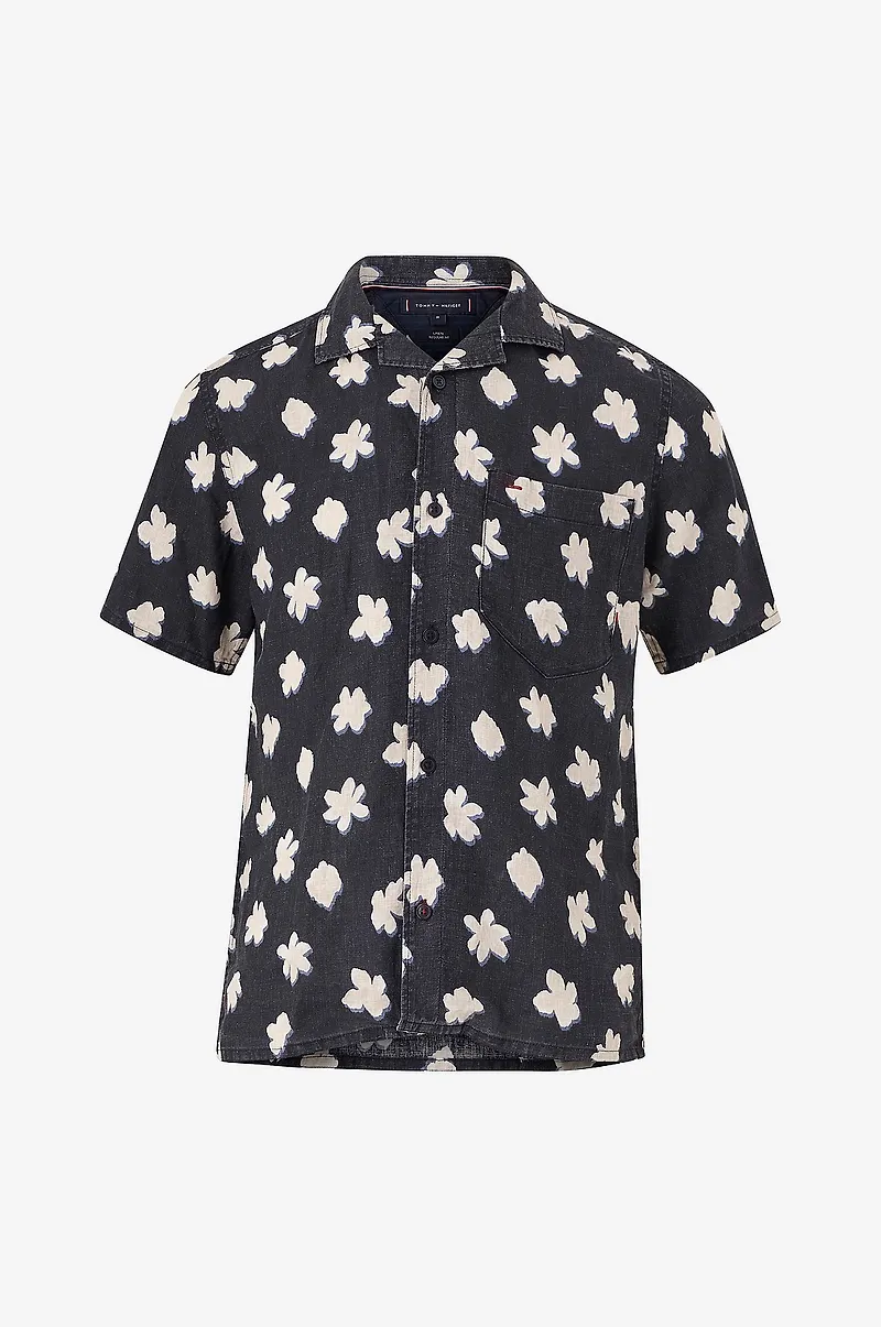 Tommy Hilfiger - Skjorta Mono Flower RF Shirt S/S - Blå