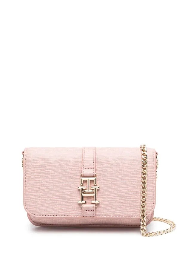 Tommy Hilfiger axelremsväska med kedja - Rosa