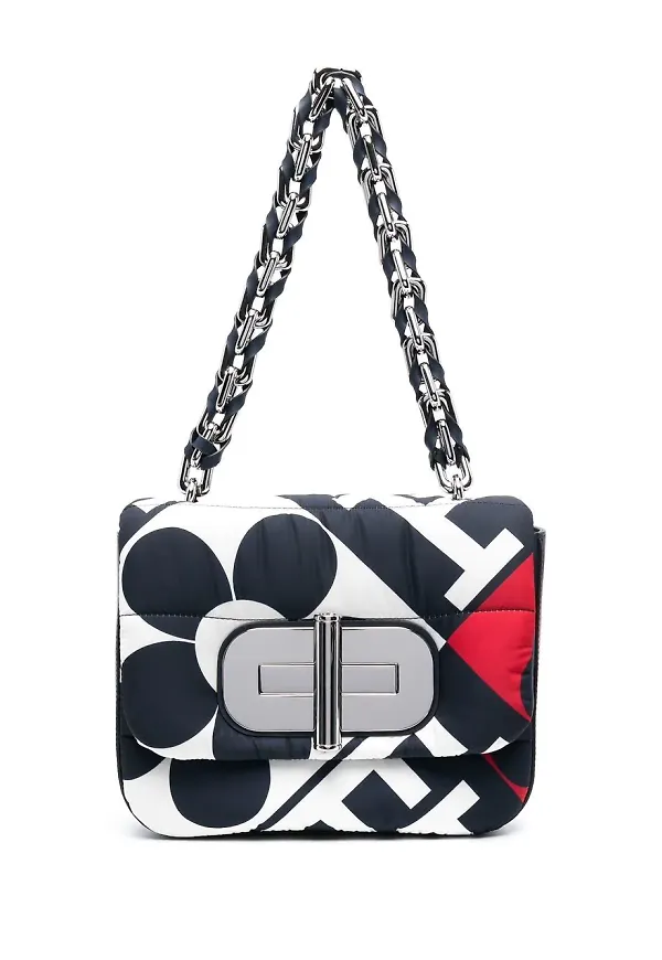 Tommy Hilfiger axelväska med monogram - Blå