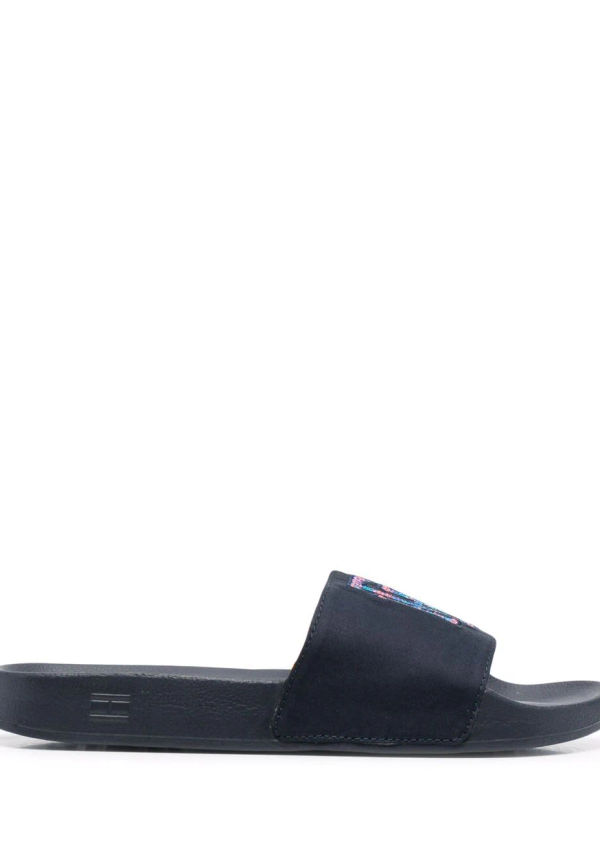 Tommy Hilfiger badtofflor med monogram - Blå