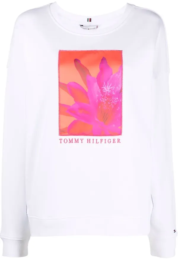 Tommy Hilfiger blommig tröja - Vit