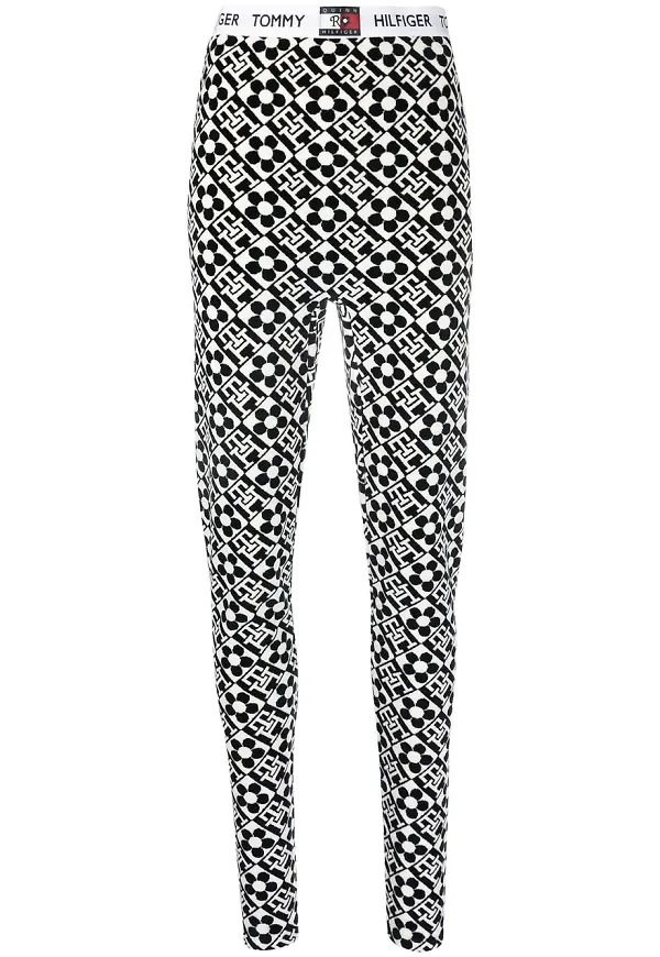 Tommy Hilfiger blommiga trekvartsbyxor - Vit