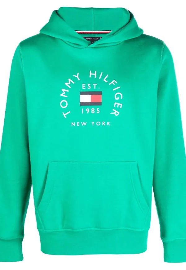 Tommy Hilfiger cardigan med bröstficka - Grön