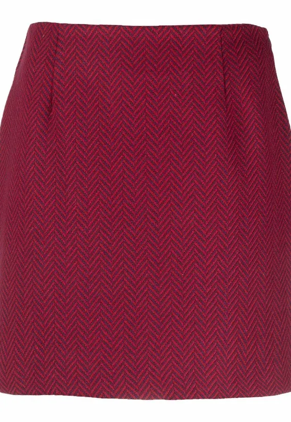 Tommy Hilfiger chevronstickad midikjol - Röd