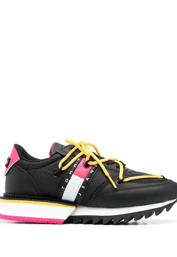 Tommy Hilfiger cleated runner trainers - Svart