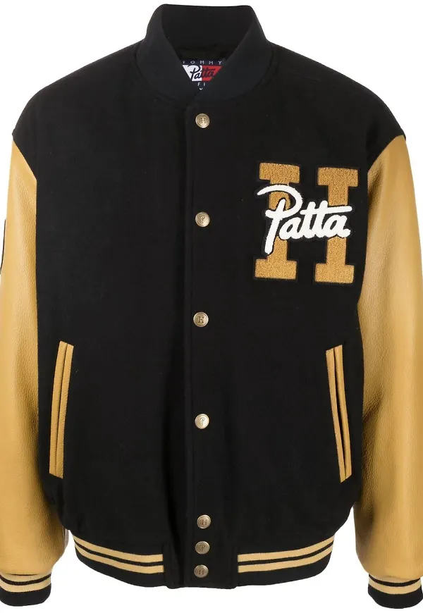 Tommy Hilfiger collegejacka i bomber-modell - Svart