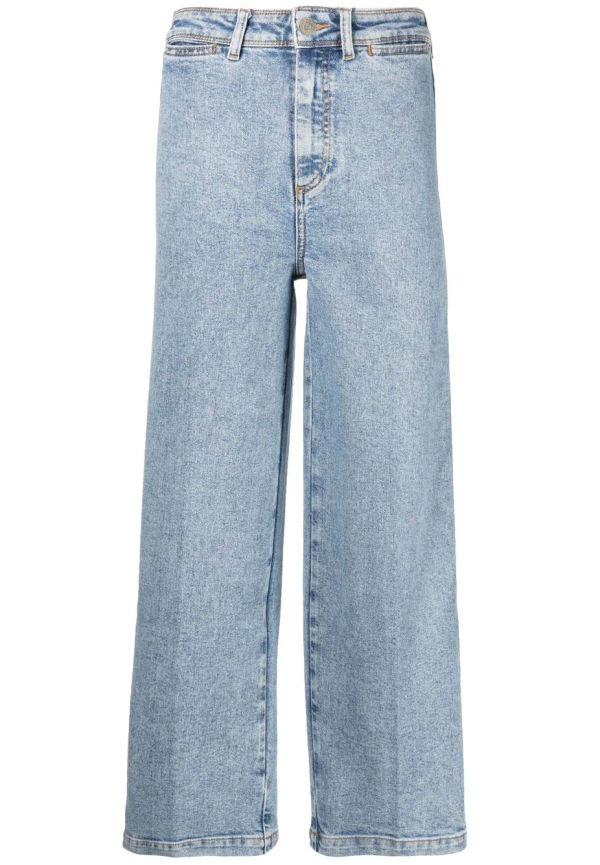 Tommy Hilfiger croppade flare-jeans - Blå