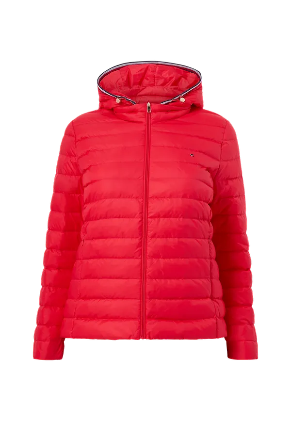 Tommy Hilfiger Curve - Dunjacka CRV TH Ess LW Down Jacket - Röd
