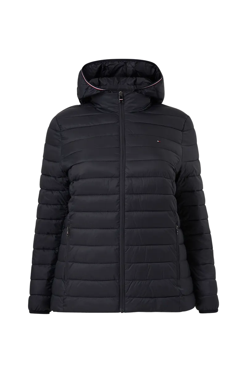 Tommy Hilfiger Curve - Jacka LW Padded GLB Stripe Jacket - Blå - 52
