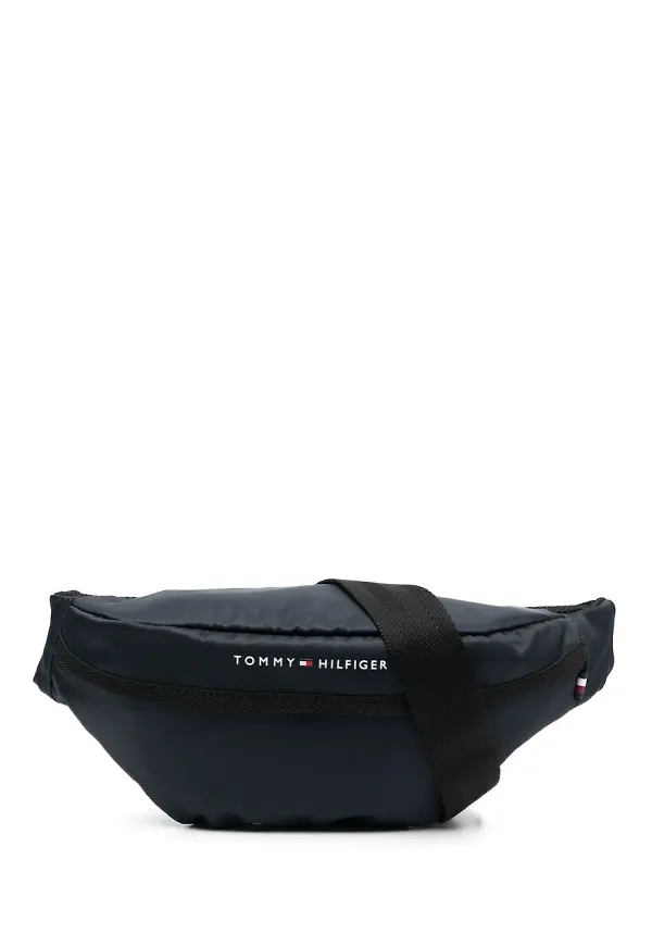 Tommy Hilfiger embroidered-logo belt bag - Blå