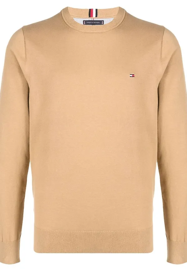 Tommy Hilfiger finstickad tröja - Brun