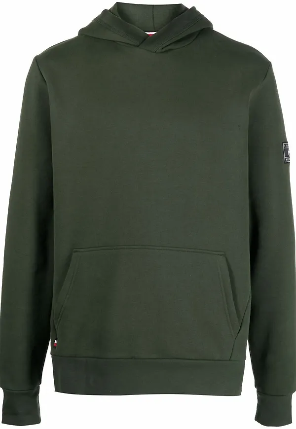 Tommy Hilfiger hoodie pouch-ficka - Grön