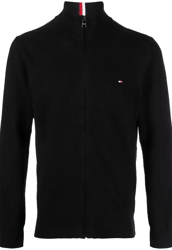Tommy Hilfiger jacka med dragkedja - Svart