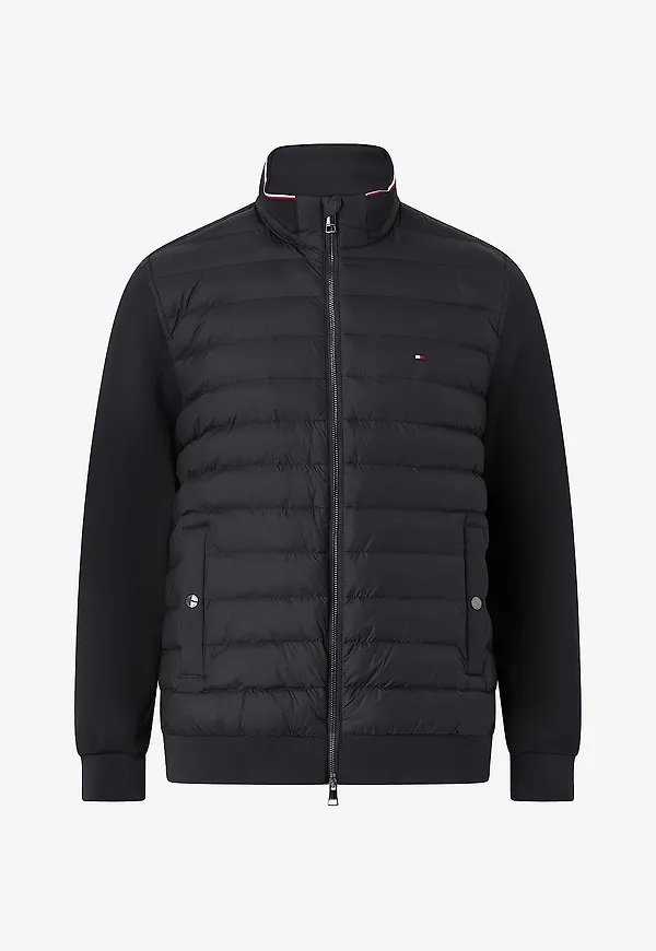 Tommy Hilfiger - Jacka Mix Media Ess Rwb Stand Collar - Svart