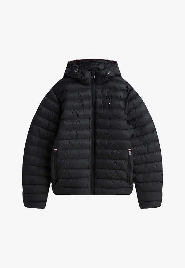 Tommy Hilfiger - Jacka Packable Recycled Hooded Jacket - Svart