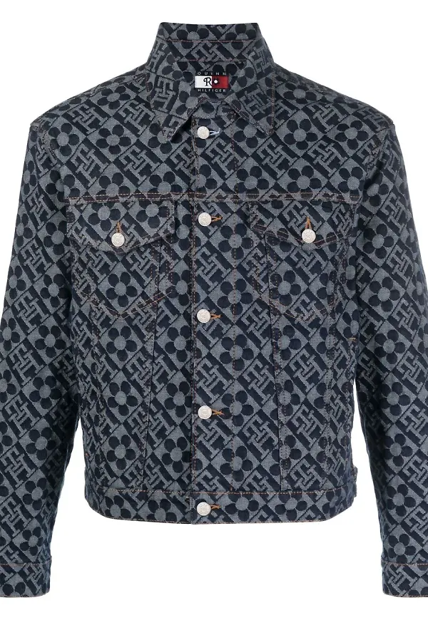 Tommy Hilfiger jeansjacka med monogram - Blå