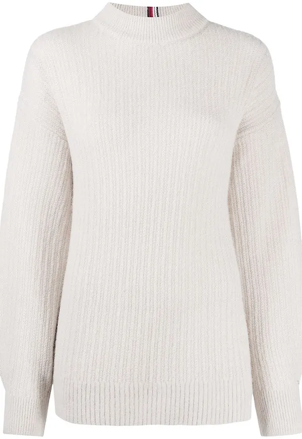 Tommy Hilfiger kabelstickad tröja - Neutral