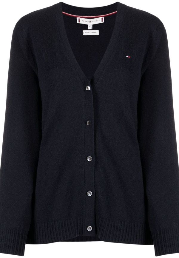 Tommy Hilfiger kofta med broderad logotyp - Blå
