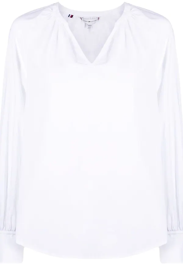 Tommy Hilfiger Lacie v-ringad blus - Vit