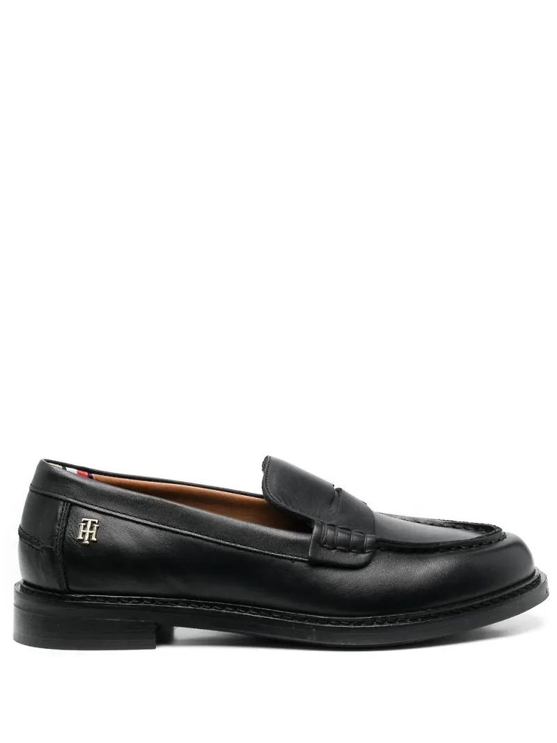 Tommy Hilfiger loafers med logotypplakett - Svart